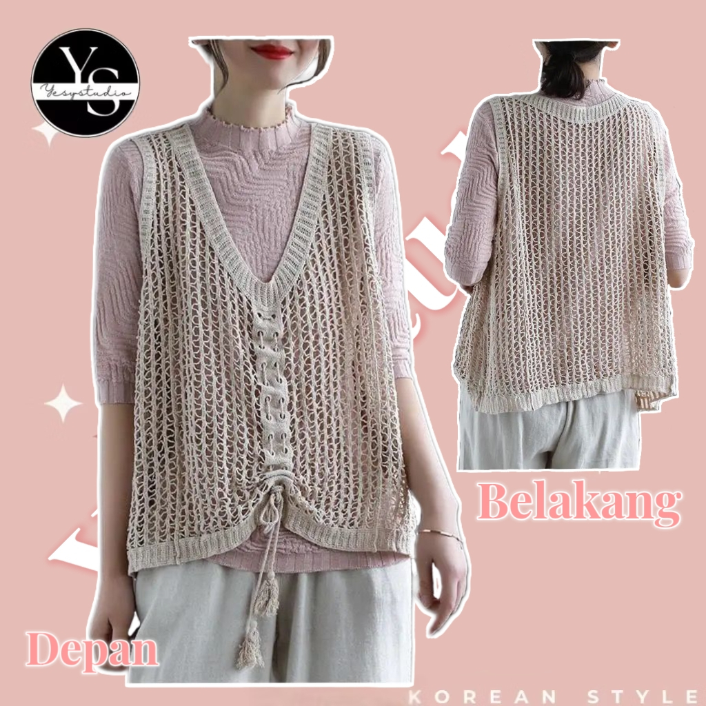 Jual BIGSIZE VEST TALI ADJUST KASAUL ROMPI WANITA | Shopee Indonesia