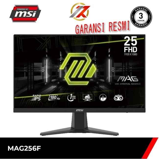 Jual MONITOR MSI MAG 256F 25 inch IPS 1ms 180Hz FHD Gaming Monitor ...