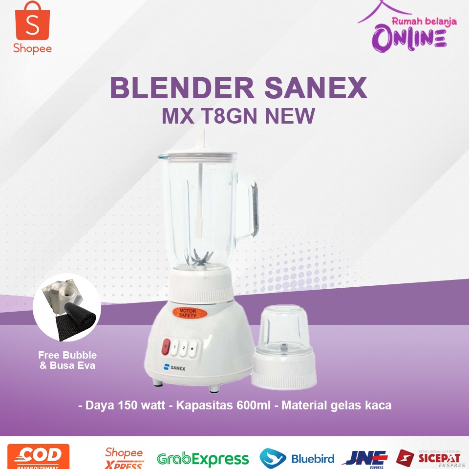 Jual Promo Stok BLENDER KACA 3 IN 1 MULTI GUNA SANEX MXT8GN Shopee
