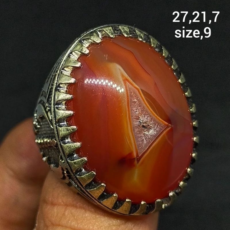 Jual Cincin batu akik asli sulaiman combong antik top hq Natural (asli