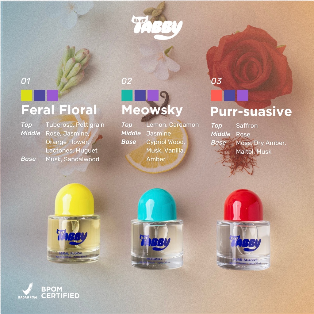 Jual [Special Trio] Tabby Perfume - Purr-suasive + Meowsky + Feral ...
