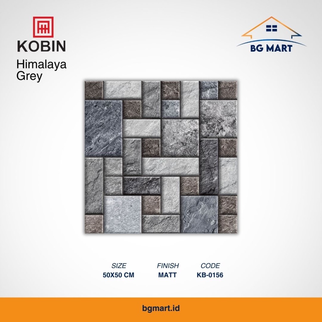 Jual KOBIN Keramik Lantai 50x50 Himalaya Grey KW A | Shopee Indonesia