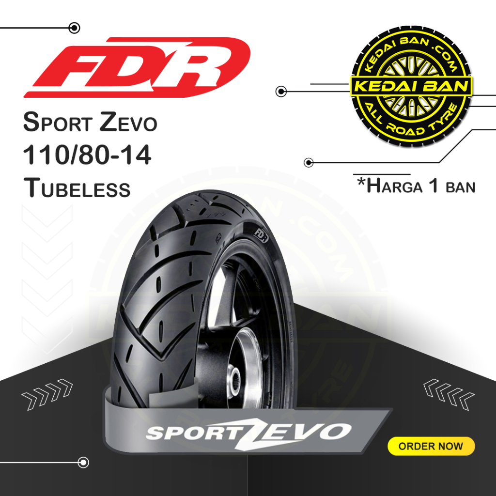 Jual Ban FDR Sport Zevo TL 110/80-14 | Shopee Indonesia