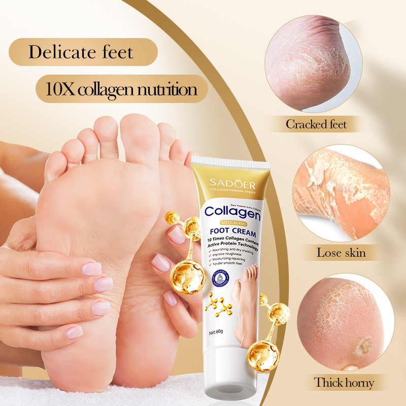 Collagen Foot Cream 60g Krim Kaki Pecah Dan Kering Kasar Ampuh 100% Perbaikan An - foto 5