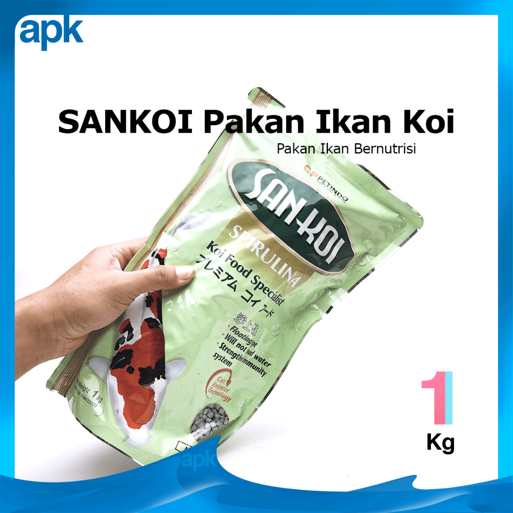 Jual SANKOI SPirulina 1 kg Pakan Ikan Mas Koi Hias Pelet Makanan Ikan ...