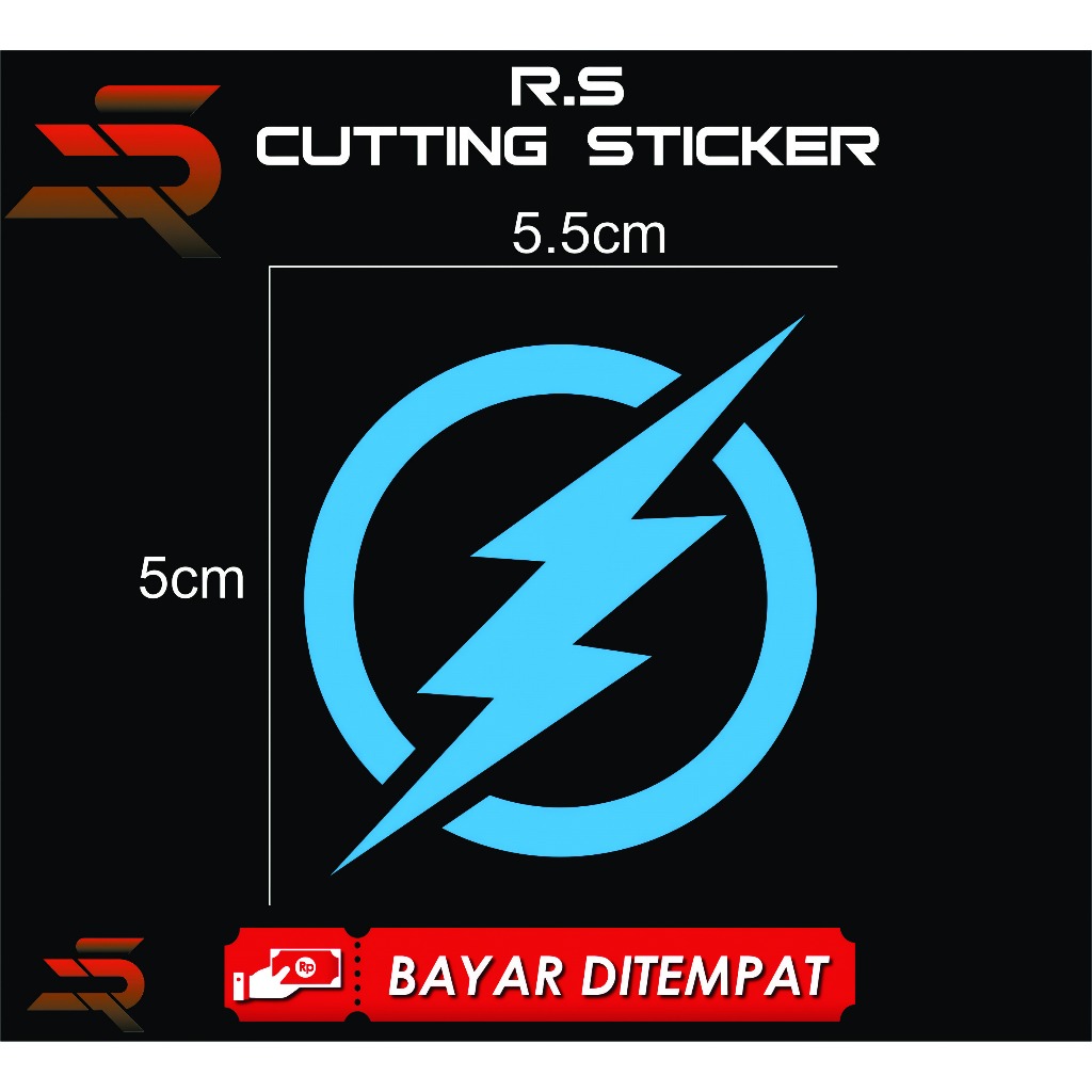 Jual STICKER STIKER CUTTING VIRAL PETIR BULAT HALILINTAR BULAT BLEDEK ...