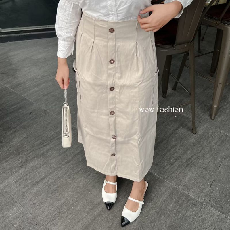 Jual ROK BUTTON CARGO//ROK KATUN TWIIL PREMIUM KOREAN STYLE KEKINIAN ...