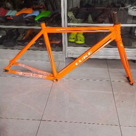 Jual Frame Sepeda Fixie Alloy Alluminium LUKE plus Fork bukan tsunami Shopee Indonesia