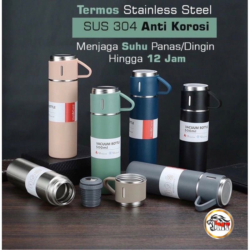 Jual Termos Vacum Stainless Steel Flask Set Thermos Sultan Plus Kotak ...