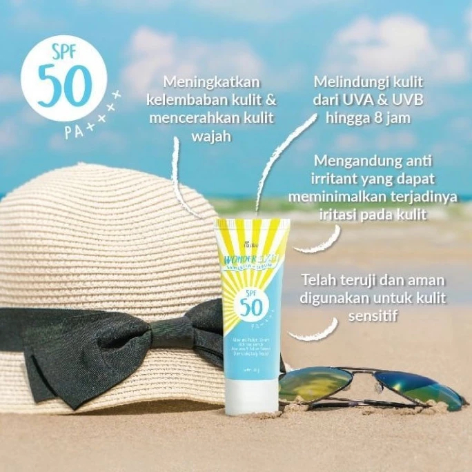 Jual Fanbo Wonderskin Sunscrean Dan Acne Rescue Gel Sunscreen 30gr ...