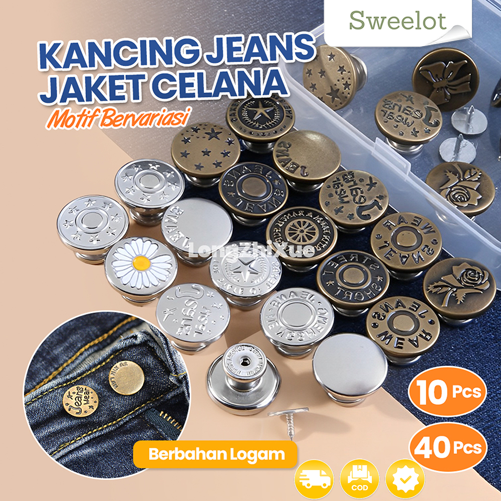 Jual 40 buah kancing set tombol pemasangan khusus kancing vintage ...
