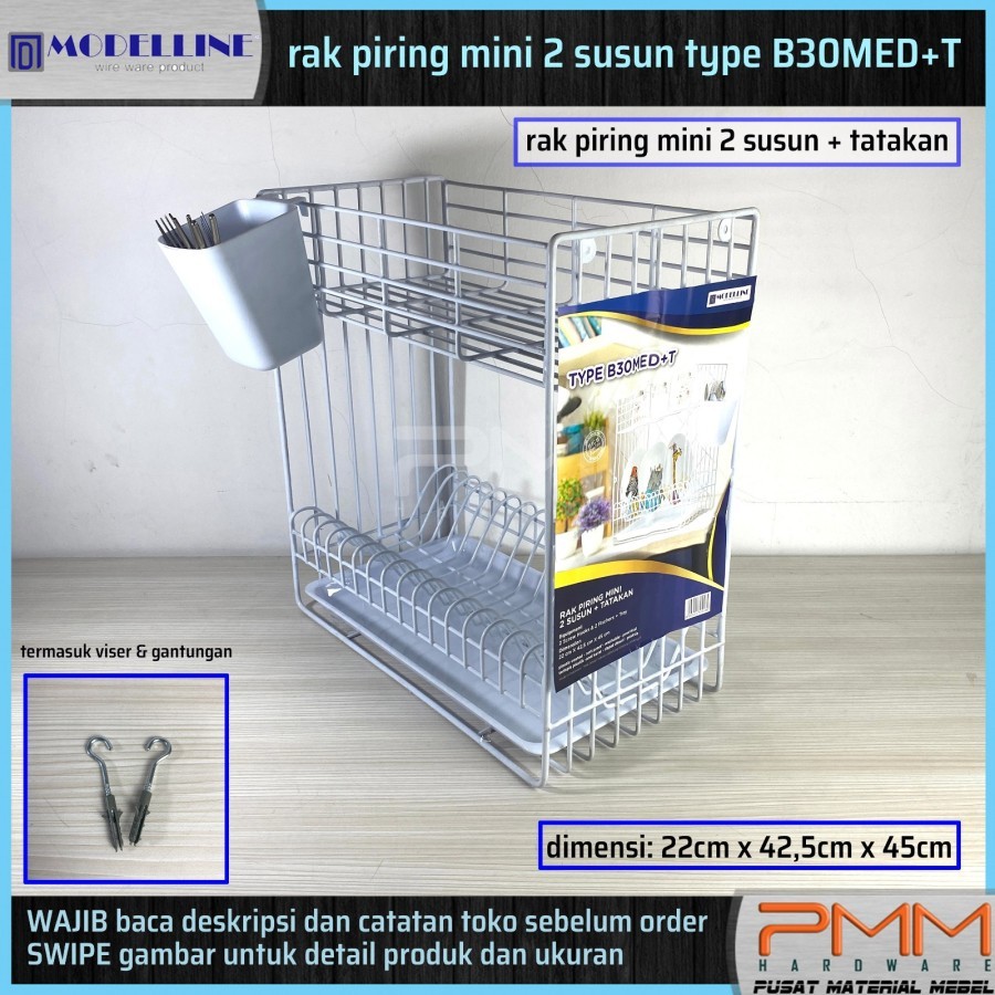 Jual rak piring gelas gantung modelline B30MED+T | 2 susun dengan ...