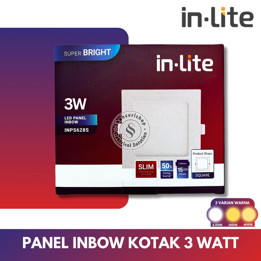 Jual IN-LITE LED PANEL 3W 3 W WATT KOTAK INPS 628S | Shopee Indonesia