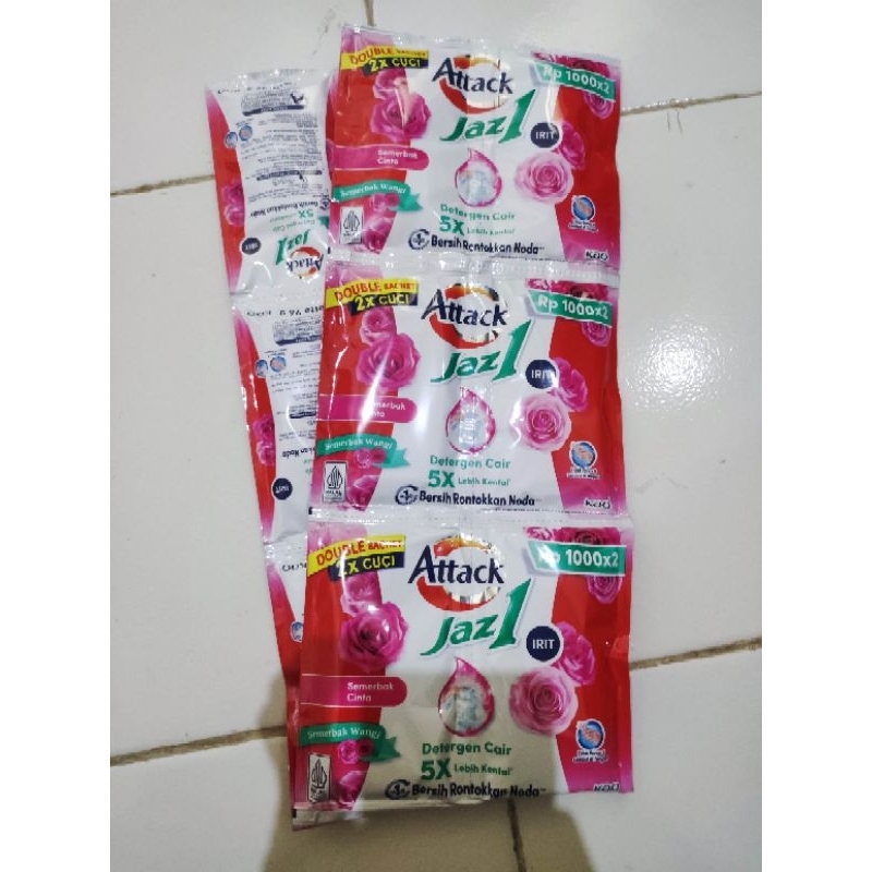 Jual Attack jaz 1 detergen cair renceng isi 12 PCS. Jaz 1 cair renceng ...