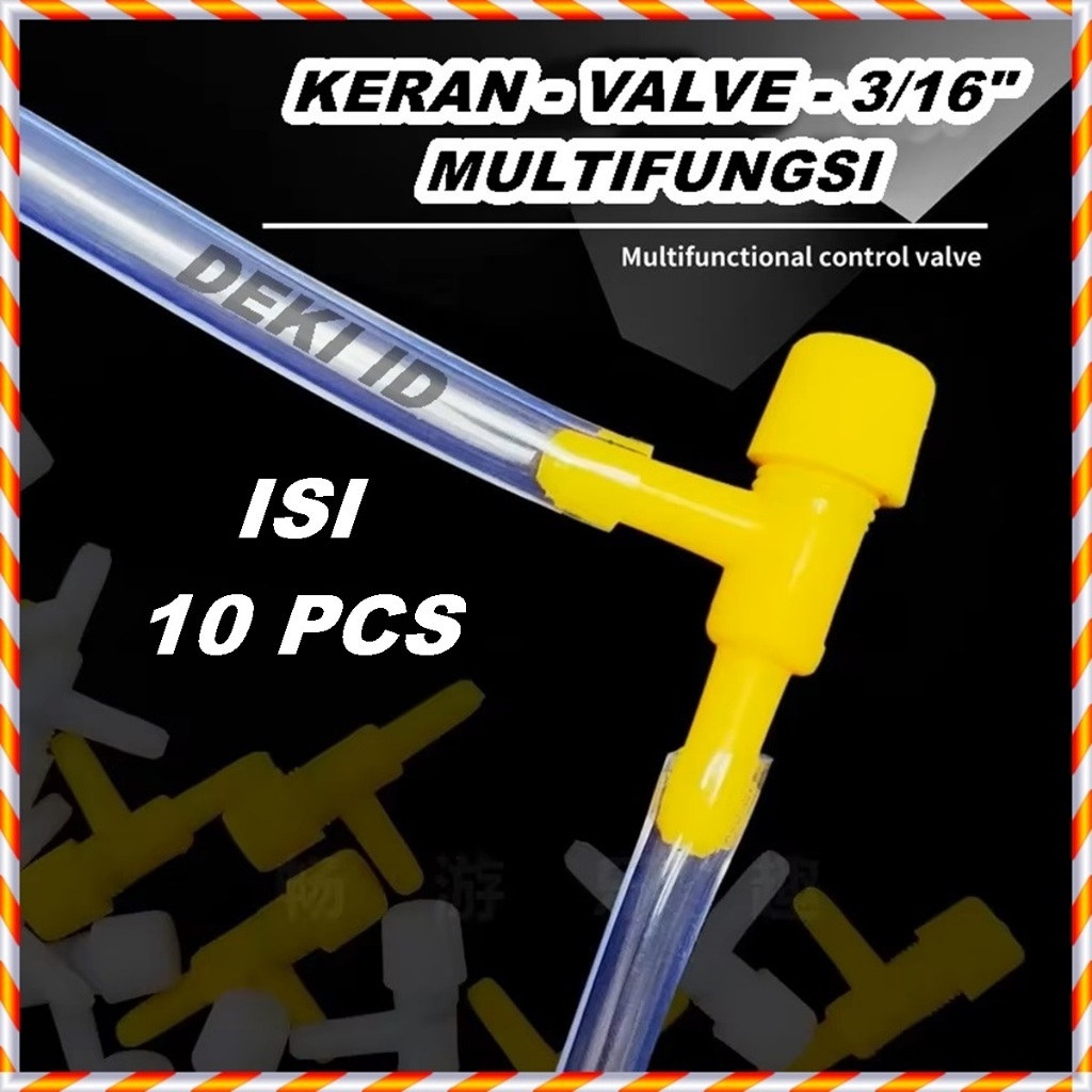 10 pcs Keran Selang Aerator 3/16" Valve Elbow Irigasi Tetes