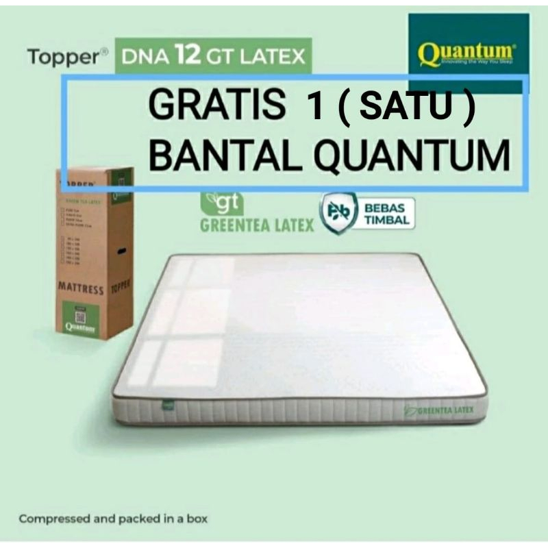Jual Quantum Greentea Latex DNA 12 Cm / DNA 8 Cm Mattress Topper Tebal ...