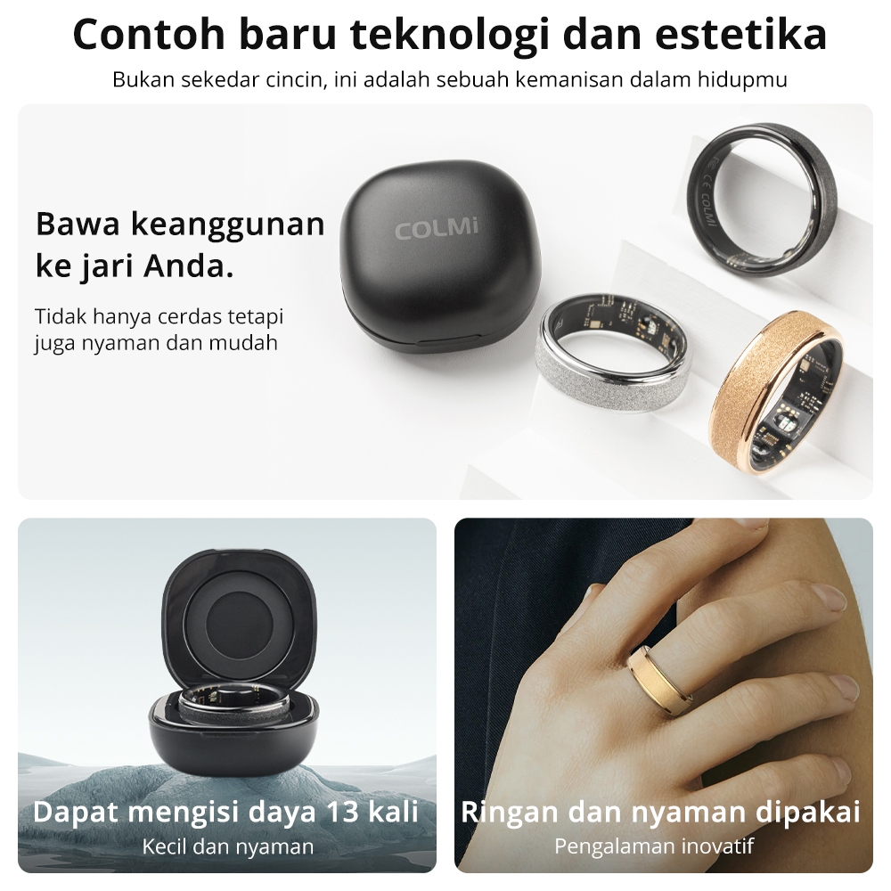 Jual COLMI Smart Ring R10 Health and sports detection 5ATM waterproof ...