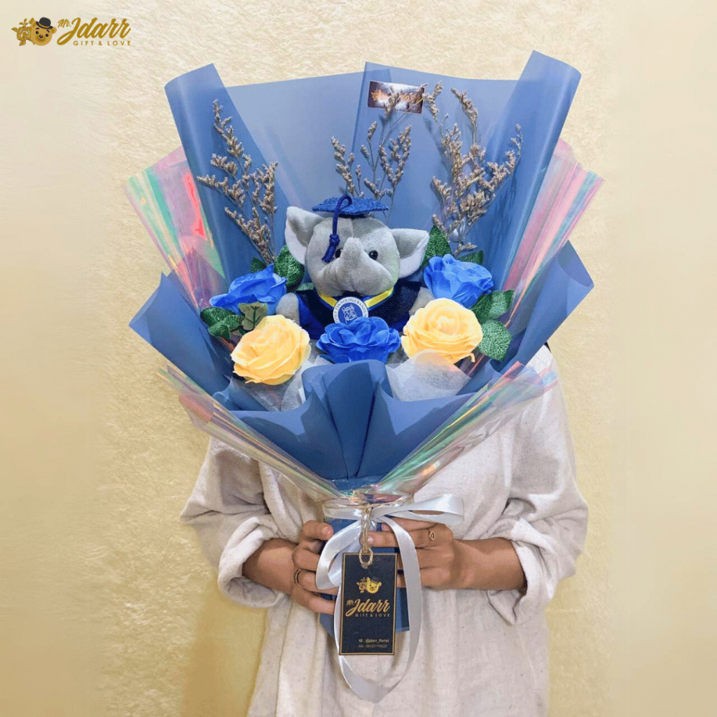 Jual Buket Boneka Wisuda Gajah Maskot ITB Graduation Gift Hadiah Unik ...