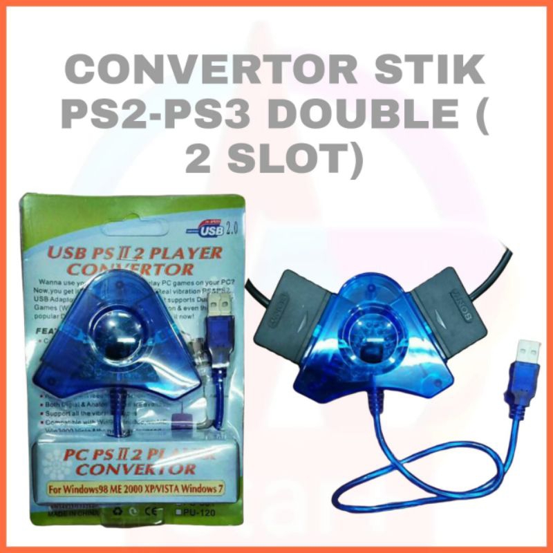 Jual CONVERTOR STIK PS2-PS3 DOUBLE ( 2 SLOT) | Shopee Indonesia