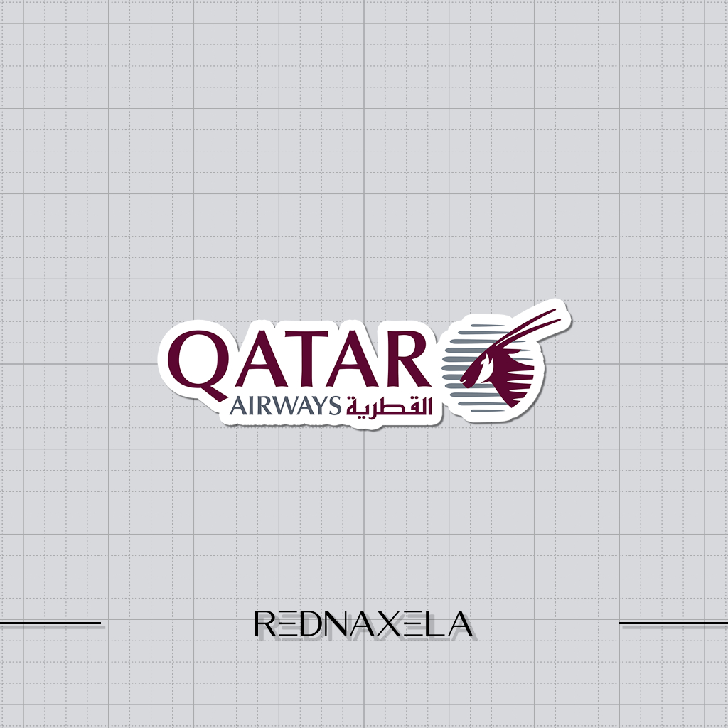 Jual Stiker Vinyl Qatar Airways Stiker Koper Outdoor Waterproof Sticker ...