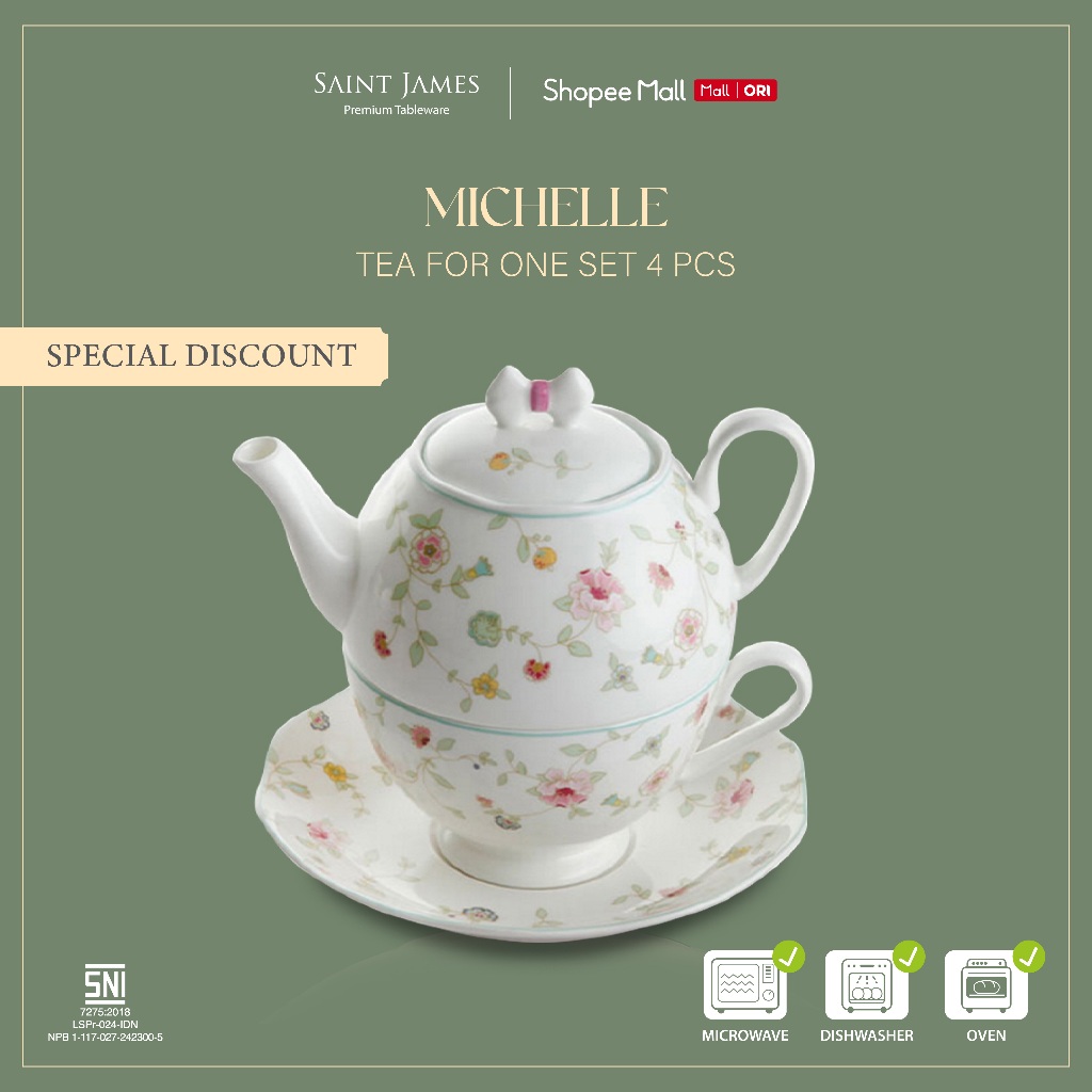 Jual Tea For One Saint James Michelle 4 pcs | Shopee Indonesia