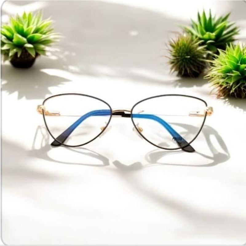 Jual frame kacamata cat eye besi wanita photocromic bisa reques lensa ...