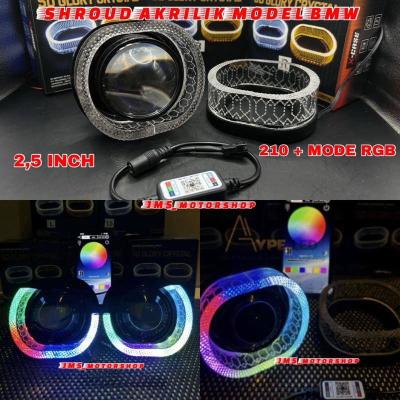 Jual SHROUD BMW SPORT BULAT AKRILIK 5D CRYSTAL 2,5 INCH 210+ MODE APPS ...