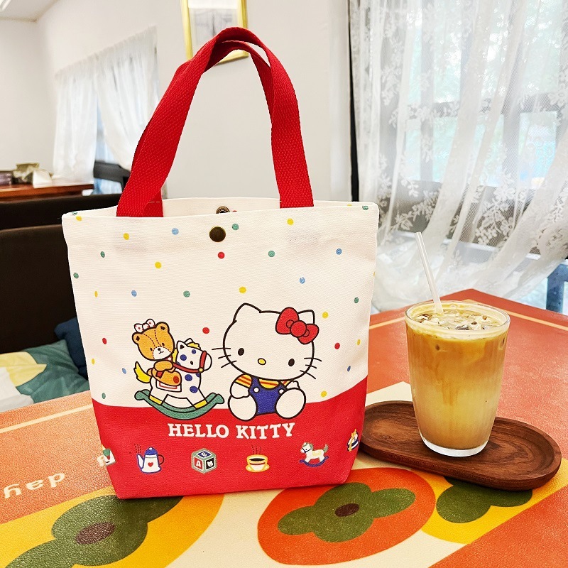 Canvas Tote Bag Tas Tote Bag Lucu Hello Kitty Melody Ciroll - Main Image