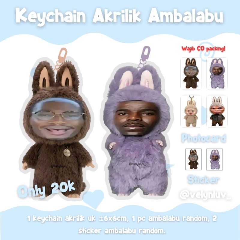 Jual PRE-ORDER (BACA DESKRIPSI) Keychain Akrilik Boneka ambalabu ...