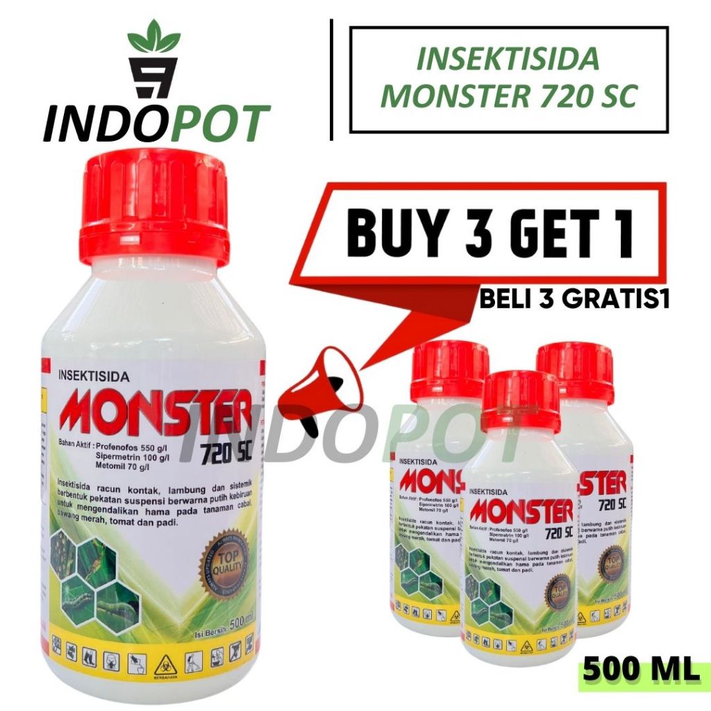Jual Insektisida Sistemik MONSTER 720 SC 500 ML Solusi Mengatasi Hama ...
