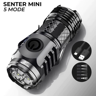 Suksestech Senter Mini Charger Senter Saku 5 Mode Waterproof Multifungsi F06