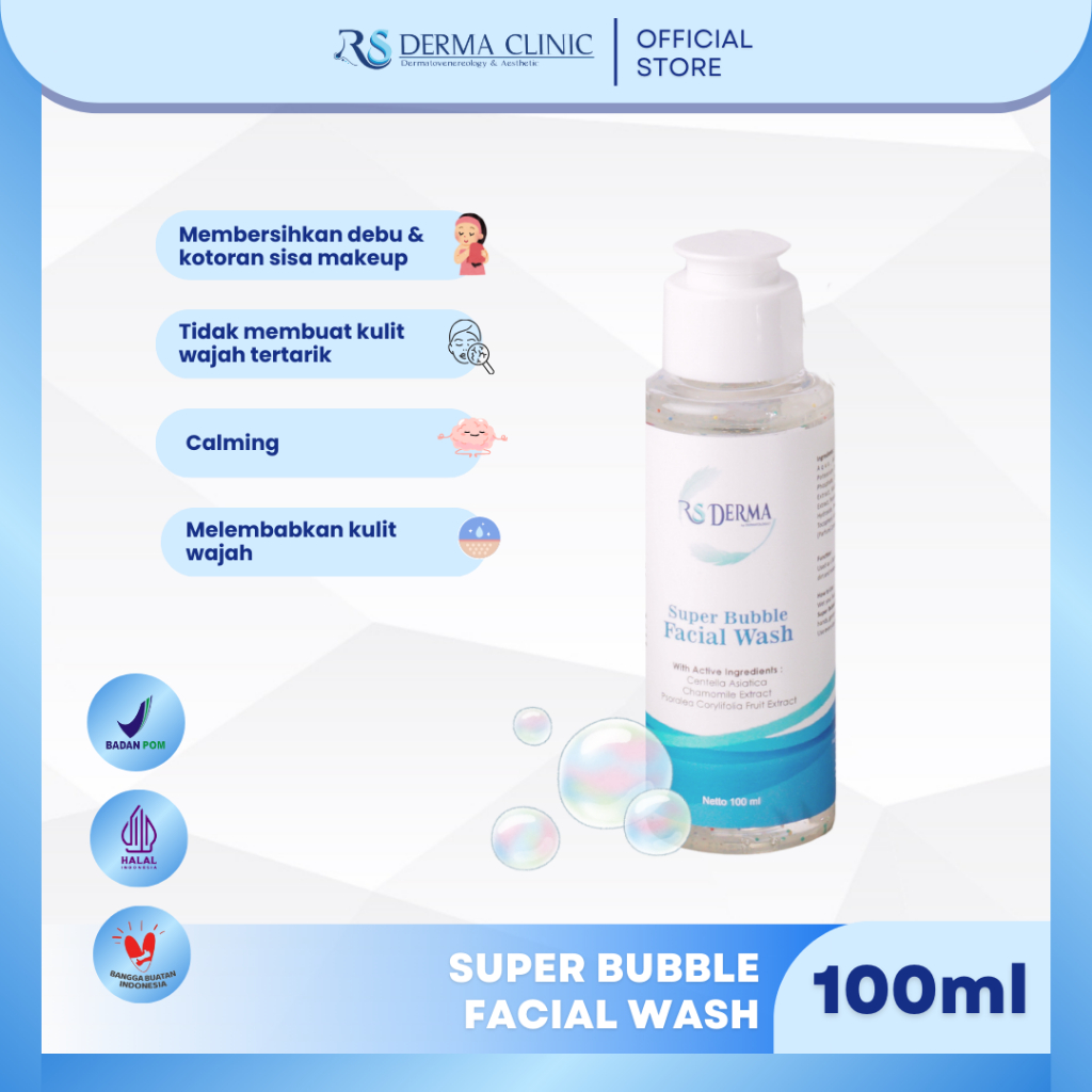 Jual RS DERMA Super Bubble Facial Wash - 100ml | Shopee Indonesia