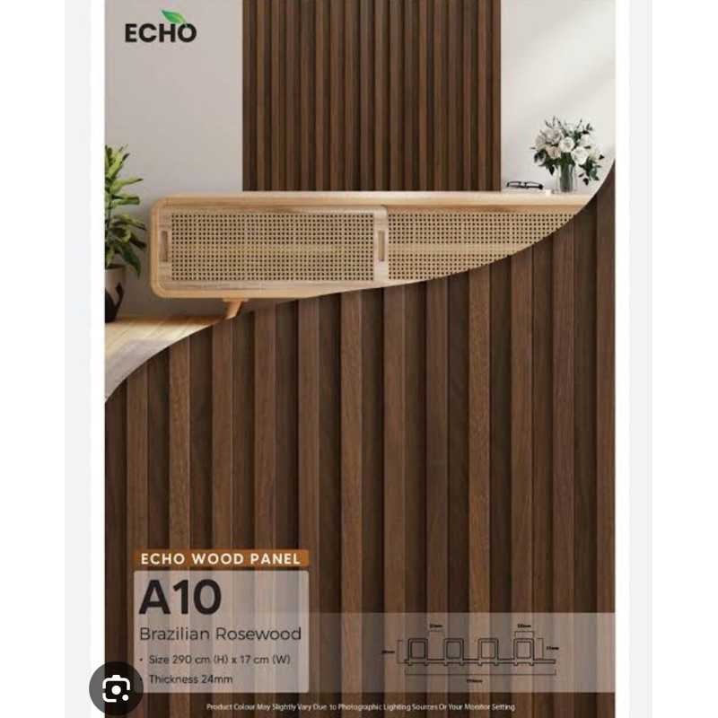 Jual Echo Wall Panel WPC Partisi Dinding A10 - Brazilian Rosewood ...