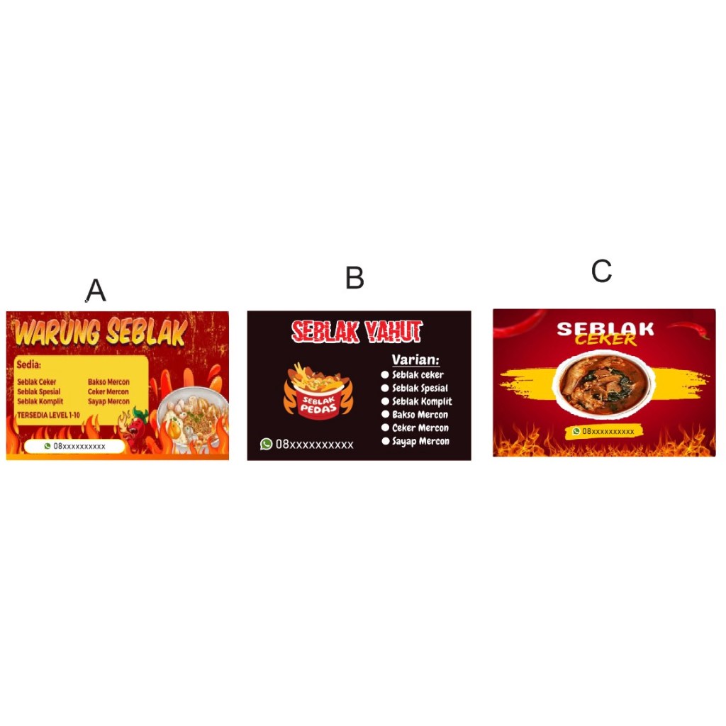 Jual sticker seblak/sticker makanan | Shopee Indonesia