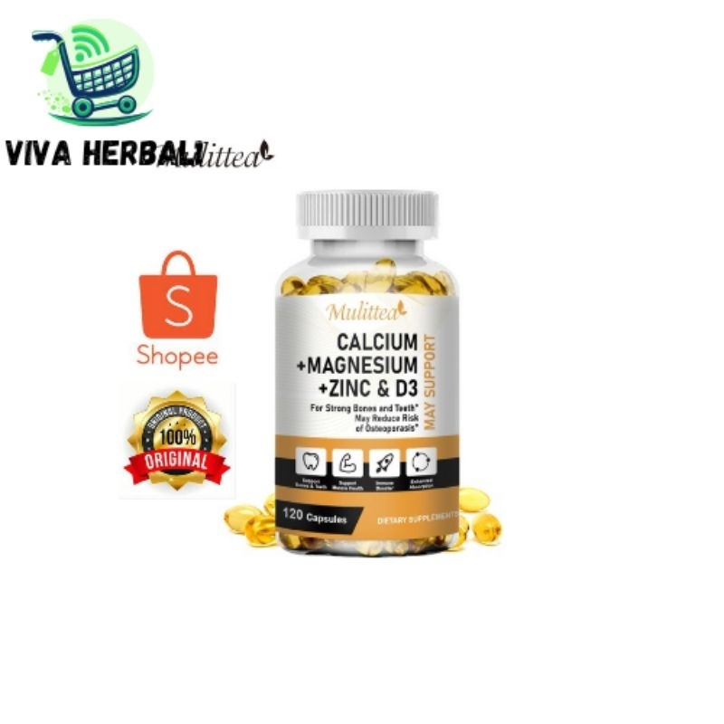 Jual Calcium Magnesium Zinc Capsules With Vitamin D3 For Strong Bones ...