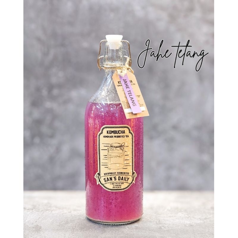 Jual Kombucha Jahe Telang - minuman probiotik by sans.daily (botol kaca ...