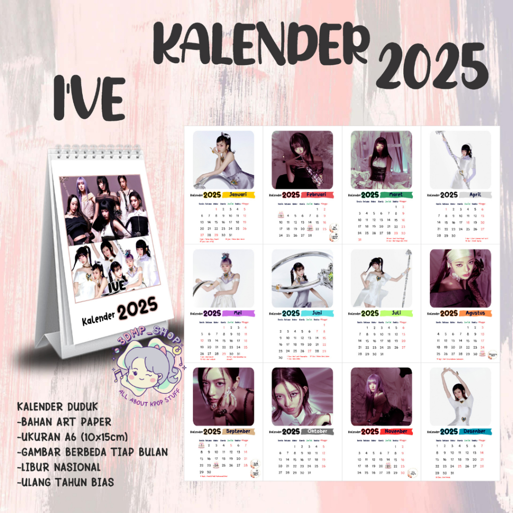 Jual KALENDER DUDUK 2025 KPOP IVE | Shopee Indonesia