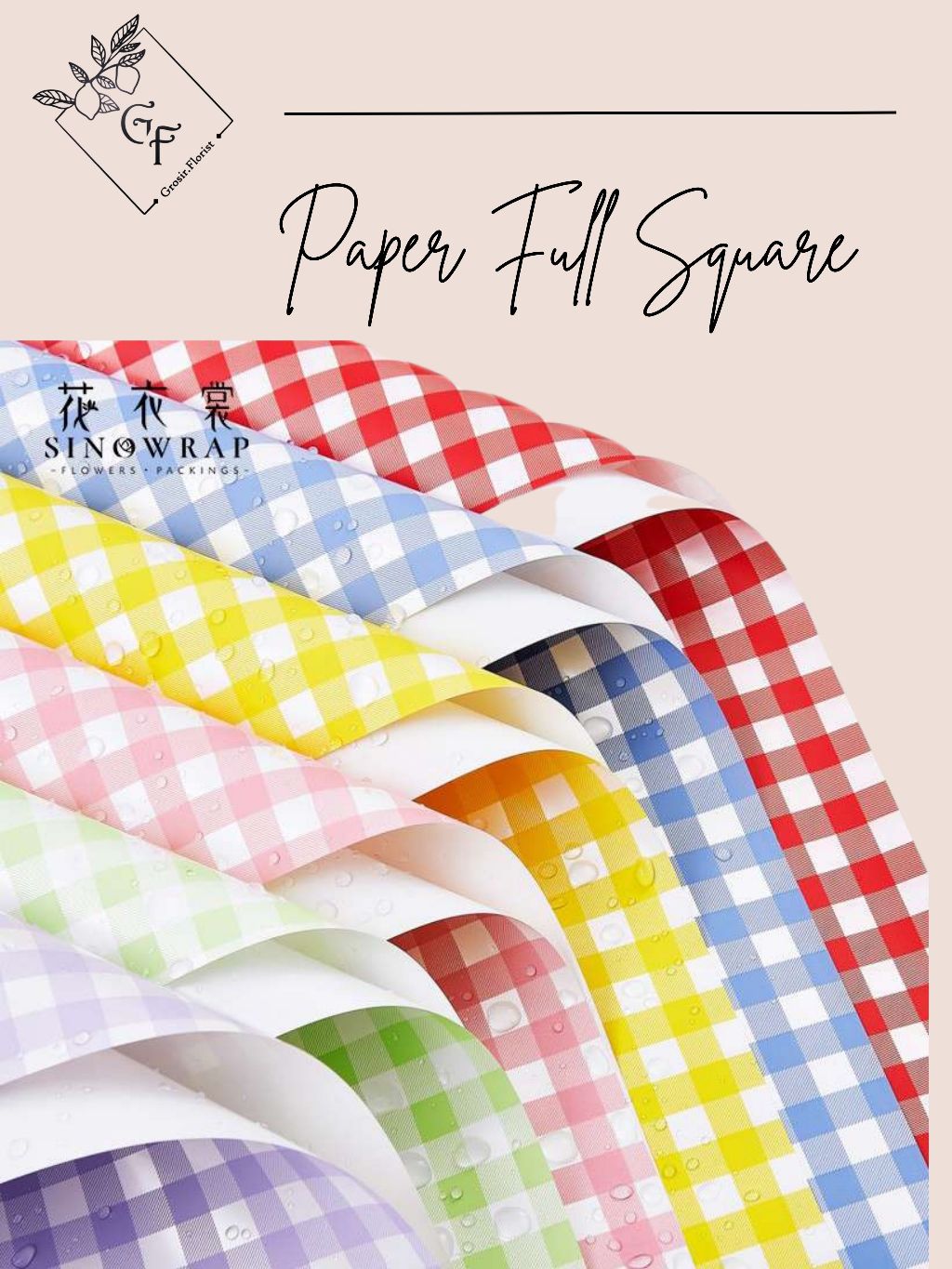 Jual TERLENGKAP FULL SQUARE PATTERN FLOWER WRAPPING CELLOPHANE MOTIF ...