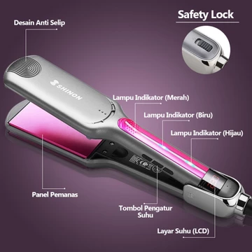 SHINON SH 8650 Catokan Rambut Hair Catokan Rambut Smoothing Ion 2in1 Curly Dan Lurus Catok