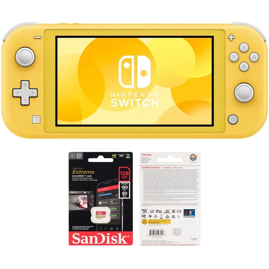 NINTENDO SWITCH LITE イエロー microSD128GB付き（Switch Lite