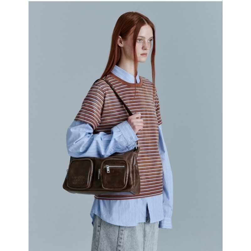 Jual Margesherwood Outpocket Hobo Washed Brown Pull up | Shopee 