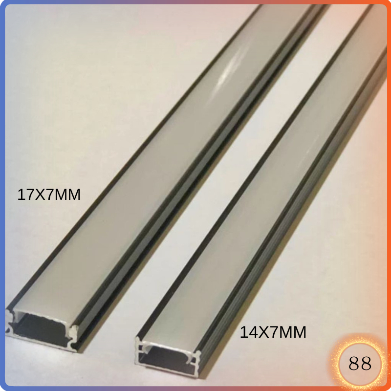 Jual LED Profile Cover Casing Housing LED Strip Rigid Aluminium 1 Meter ...