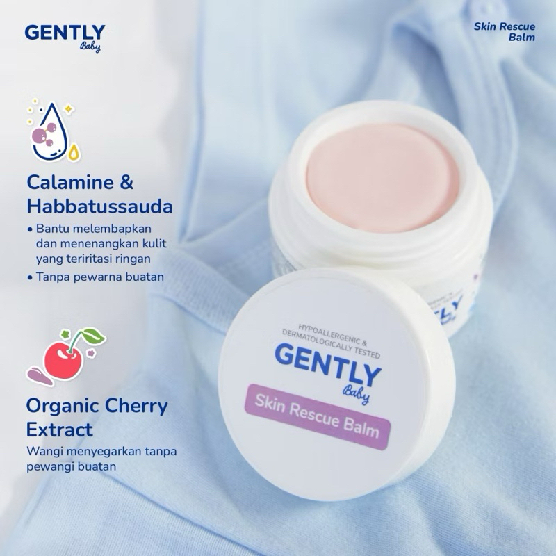 Jual GENTLY Skin Rescue Balm 14 gr bayi anak with calamine cherry ...