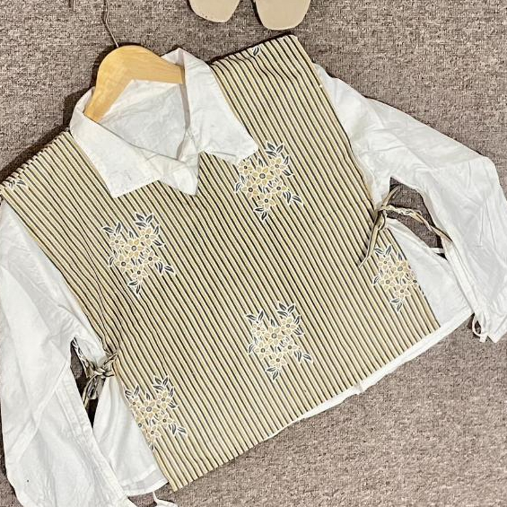 Jual VIVILOOKS-VEST BATIK PATTERN PREMIUM MODERN ETNIK KATUN OUTER ...