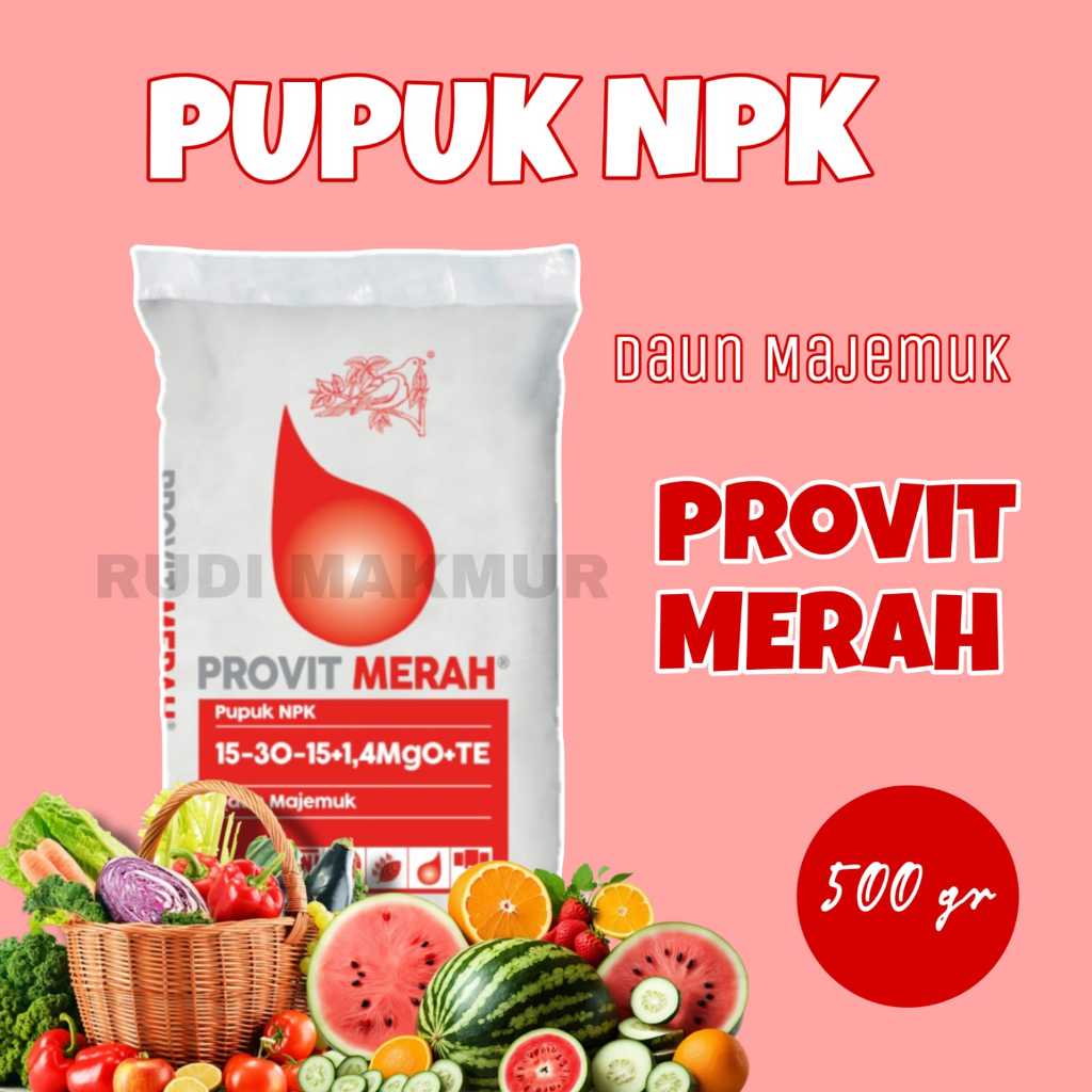 Jual PUPUK MEROKE PROVIT MERAH 500 GRAM KEMASAN PABRIK | Shopee Indonesia