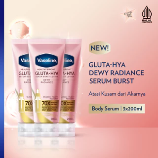 Vaseline Healthy Bright Gluta Hya Serum Lotion Dewy Radiance 200ml Triplepack