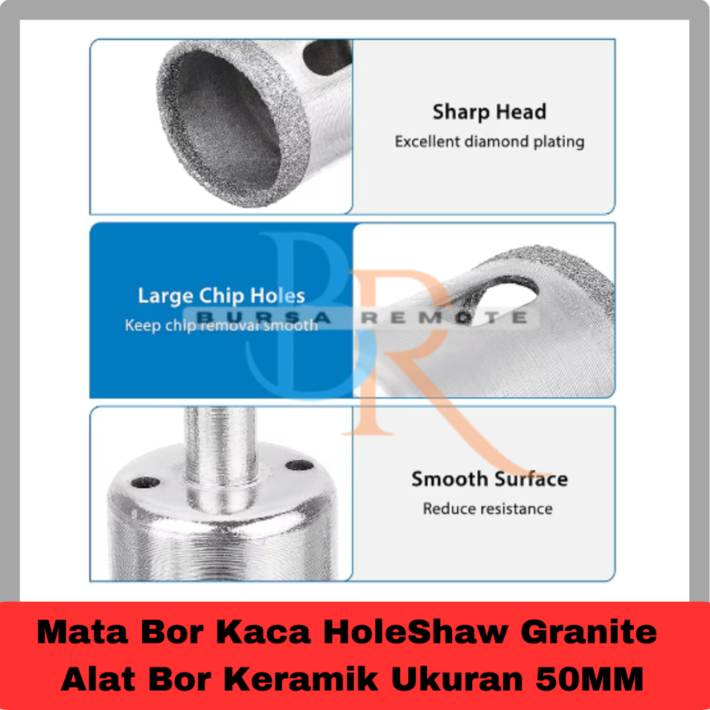 Jual Mata Bor Kaca HoleShaw Granite Alat Bor Keramik Ukuran 50MM (MIN 2 ...