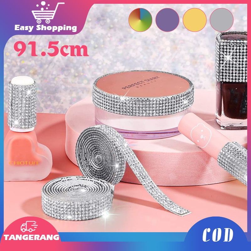 Jual 91cm Sticker Kristal Berlian DIY Rhinestone Sticker Bling Bling ...