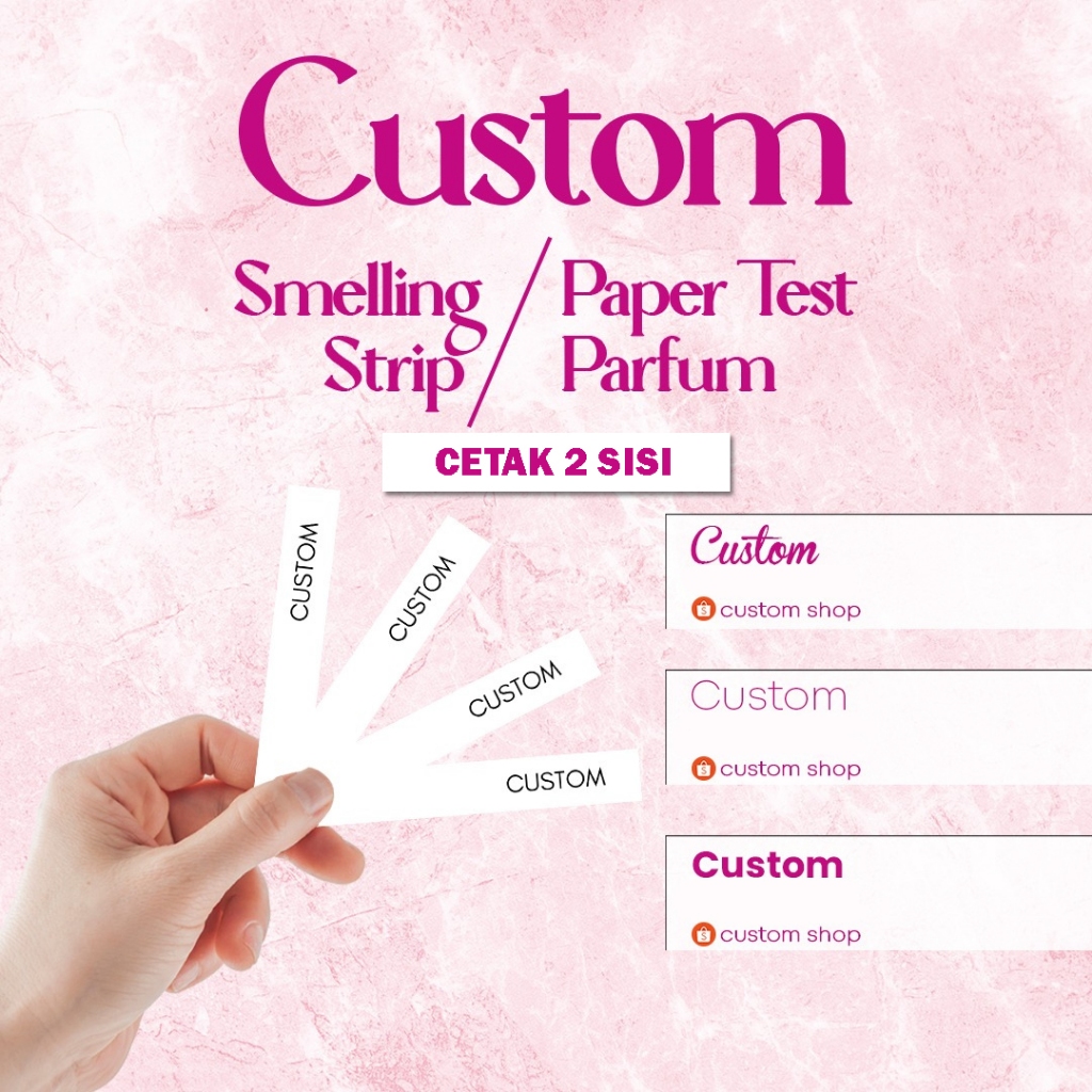 Jual Custom Smelling Strip / Papertest Kertas Parfum Cetak 2 Sisi ...