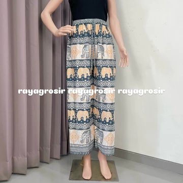 Celana Kulot Motif Gajah Celana Wanita Jumbo Rayon Premium